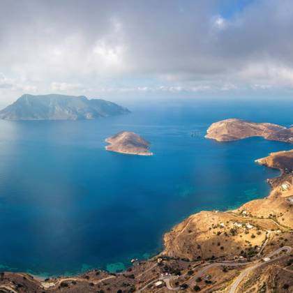 View of the sea from high up